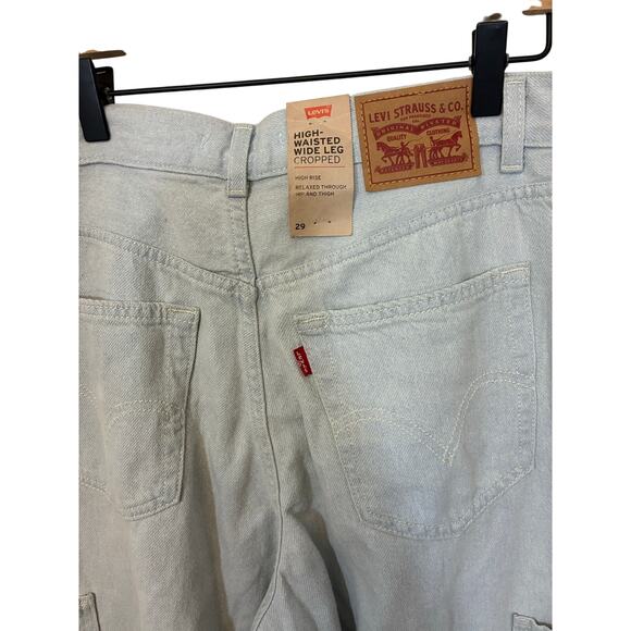 NWT Levi’s Ribcage Straight Ankle Super High Rise Light Baggy Carpenter Cargo 29 - Picture 5 of 5